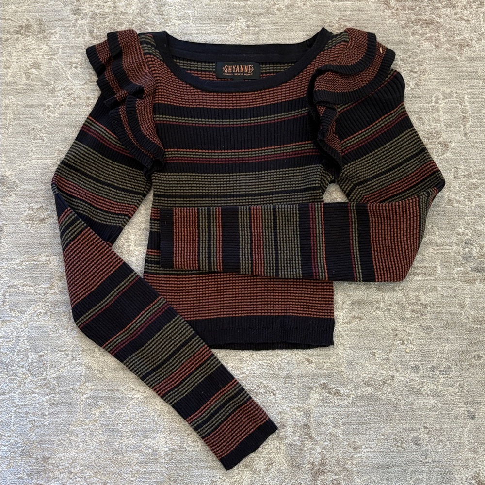 Shyanne Multicolor Striped Long Sleeve Top